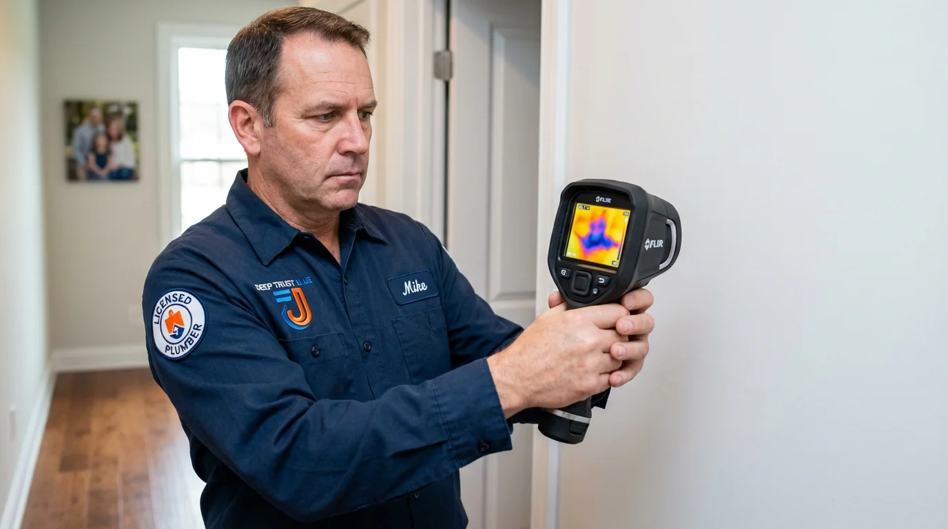 Thermal imaging leak detection by Johns Plumbing LLC in Harris